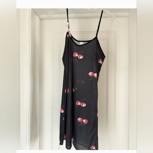 Black Cherry 🍒 Print Slip Dress